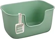 Leefasy Pet Litter Trays with High Sides, Kitten Potty Pan Large Pan for Kitty Small Animals, Green