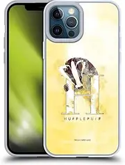 Head Case Designs Officially Licensed Harry Potter Hufflepuff Deathly Hallows XVI Gel Case [Military Grade Protection] Compatible with Apple iPhone 12 Pro Max