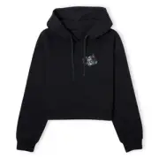 Tribes of Midgard Maniklo Pocket Women's Cropped Hoodie - Black
