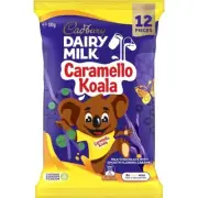 12pc Cadbury Dairy Milk Chocolate Caramello Koala Choco Treats 180g Sharepack 3X