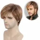Haircut Male Synthetic hair Hair Toupee Short Straight Men Wigs Cosplay Wigs