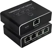 Ethernet Splitter - 1-to-4 Network Switching Adapter,High-Speed Internet Connection Splitter, Gigabit Ethernet Cable Splitter for Desktop Computer PC Laptop