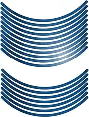 MFF RIM-10M-MC-17N Rim Stripe, Mirror Type, Mirror Candy Blue, No Letters, Plain, 0.4 inches (10 mm) Wide, 17 Inches