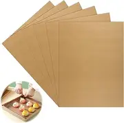 6PCS Baking Sheets Reusable 30x40cm Non Stick Oven Liner for Cooking Mats Heat Press Transfer Paper for BBQ Cooking Heat Transfer Grill Mat Heat Resistant Washable Sheets