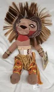 DISNEY'S 11" SIMBA THE LION KING BROADWAY MUSICAL BEAN BAG PLUSH ANIMAL TOY