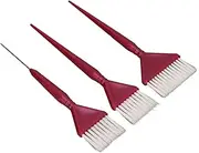 Hair Color Brush Non Slip Handle Comfortable Hand Feeling Hair Tint Dye Brush for Salon Home 3Pcs Set