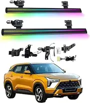 BJOHQ Electric Running Boards Compatible for Mitsubishi Outlander 2016-2025 with Light, SUV, Off-Road & Pickup Trucks - Retractable Truck Steps & Nerf Bars