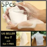 5pcs Soap Saver Bag Cover Pouch Exfoliating Sack Maker for Bathroom Kitchen