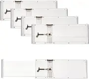Drawer Dividers, 5 Pack Expandable Drawer Organiser, 4" High,14"-21" Adjustable Shelf Dividers for Clothes, Kitchen Utensils, Bedroom, Bookcase, with Foam Ends, Lock in Place