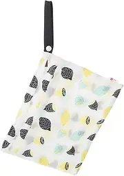LIFKOME 2Pcs Portable Diaper Storage Pouches Durable Nappy Bags for Go Use Convenient Lemon Design for Essentials and Easy Access
