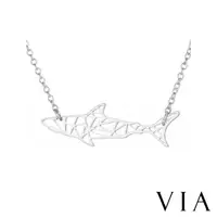 在飛比找momo購物網優惠-【VIA】白鋼項鍊 動物項鍊 縷空項鍊 鯊魚項鍊/動物系列 