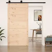 Sliding Barn Door, Slide Design, Easy Assemblely, 100 x 1.8 x 204.5 cm, Solid Wood Pine (Hanging Wheels and top Sliding Rails are Excluded)