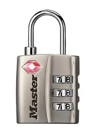 Master Lock 4680DNKL Combination Lock Resettable Open With Combination Nickel St