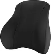 Mqetly Memory Foam Lumbar Support Pillow, Lower Back Support Pillow, Backrest Support Pillow, Car Waist Pillow for Model 3 Y, Black