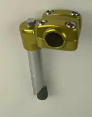 PRO+ Alloy GOLD 21.1mm 4 Bolt Old School Bicycle Stem BMX MTB Cruiser Bike Stem