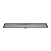 RADIANT Gun Metal Grey 316 Stainless Steel Linear Tile Insert Shower Grate - ...