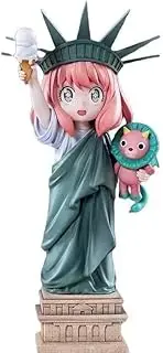 [AdrEta] Anime Figure Spy Family Anya Forger Action Figure New York's Statue of Liberty Resin Living room Décor American Symbol Figurine Collectible Ornaments Famous Landmark