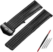 [KAVJU] Carbon fiber pattern Genuine Leather Strap 20mm 22m for tag he-uer F1 watchband wristwatches band leather watch bracelet