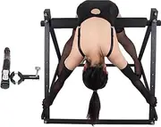 SAHOOSAFETY Sex Horse Chair SM Dildo Suction Cup Machine Bondage Restraint Frame Training Chair BDSM Restraint Frame With Penis Clamp Sex Toys for Men and Women