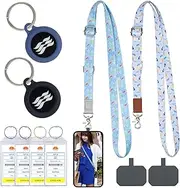 SWATOM Princess Cruise Medallion Holder Accessories 8PCS Waterproof Cruise Luggage Tags for Suitcases 2024 & 2025 with Ocean Crossbody Phone Lanyards Adjustable Phone Strap Cruise Essential Set