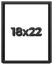 18x22 Shadow Box Frame Black | 2 Inches Deep Real Wood Contemporary Shadowbox Di