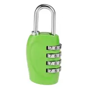 4 Digit Combination Padlock, 4mm Shackle, Zinc Alloy Lock, Green