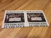 SF 49ERS "STICK IS FOREVER" 49ers DECEMBER 23 2013 SF Chronicle Newspaper