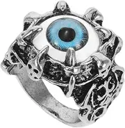 [Abaodam] Evil Eye Ring for Men and Women Goth Statement Ring Alloy Unique Design for Halloween Parties Comfortable Fit Fashion Accessory Cool Punk Style Finger Jewelry