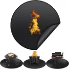 120 * 120cm Round Under Grill Mats for Outdoor Grill, Double-Sided Fire Pit M...