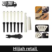 12Pcs Acoustic Guitar Bridge Pins, Guitar String Pins Pegs with Bridge Pin Pulle