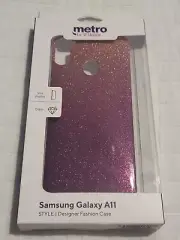 Samsung Galaxy A11 Fashion Case Metro by T-Mobile Pink Ombre Glitter Glam Slim