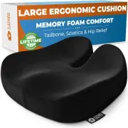 Seat Cushion for Tailbone Pain Relief – Large Memory Foam Lifting Pillow for ...