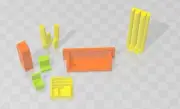 Security Office Set - Atomic Shelter - Atom Punk - Starfinder - Cyberpunk - Scie