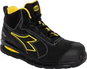 Diadora Utility Run Net AB MSTR Mid S3S, safety boots unisex , color: Black/Yellow , size: 43 EU