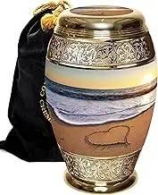 Endless Summer Cremation Urn for Adults - Large Funeral, Burial or Home Urn for Women, Men, Dad - Sunset Design