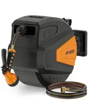 Ayleid Retractable Garden Hose Reel1/2 in x 100 ft Wall Mounted Hose Reel with 9