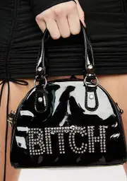 [HOROSCOPEZ] Slick Can't Control Me Patent Bowler Bag