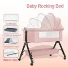Foldable Baby Bassinet Bedside Sleeper Changing Stantion Bed Side Infant Cradle