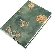 FUNOMOCYA 1Pc Cloth Book Cover with Stamping Adjustable Sleeve for Students Teachers Office Use for Protecting Notebooks Textbooks Planners