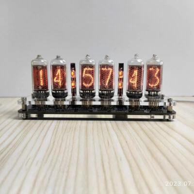 IN-8 Nixie Tube Clock Base w/Colon Tube for 6-bit Glow Tube Clock USB Type-C NEW