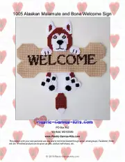Alaskan Malamute Dog and Bone Welcome Sign- Plastic Canvas Pattern or Kit