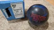 Brunswick Knock Out Black Blue Bowling Ball 1st Quality | 15 Pounds | 3-4" Pin