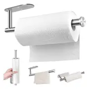 GOMINIMO Self-Adhesive or Drilling Paper Towel Holder Wall Mounted Silver