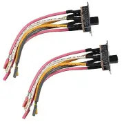 2-Pack 6-Pin Ceiling Fan Slide Reverse Switch for Zing Ear ZE-209-22, UL Listed