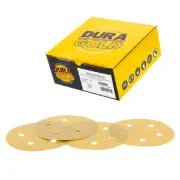 - Premium - 220 Grit - 5" Gold Sanding Discs - 5-Hole Dustless Hook and Loop ...