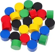 Wooden Chess Pieces Set Small Chess Tokens for Board Game Bright Practical Game Chess Toys 20pcs Mixed Colors