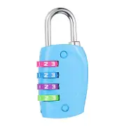 Combination Lock, 4 Digit Padlock Locker Lock, Blue with Colorful Wheel