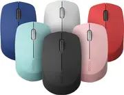 RAPOO M100 2.4GHz Bluetooth 3 / 4 Quiet Click Wireless Mouse Red - 1300dpi Connects up to 3 Devices, Up to 9 months Battery Life M100-Red