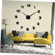 3D DIY Wall Clock Arabic Numerals Clock Frameless Mirror Surface Wall Sticker