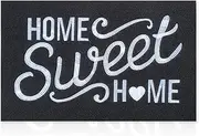 Door Mats Outdoor with Non Slip Rubber Backing Durable Outdoor Doormat Easy to Clean Welcome Front Door Mat for Indoor,Entry,High Traffic Areas Black